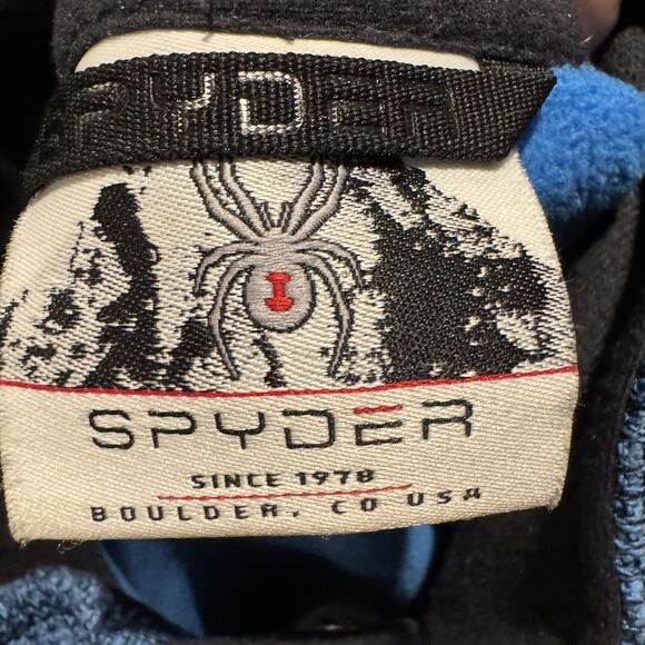 Spider Men’s Outboard 1/2 Zip Fleece Jacket Blue And Green Medium New - Picture 4 of 7